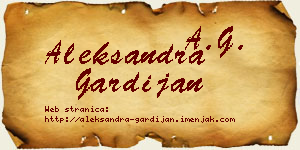Aleksandra Gardijan vizit kartica